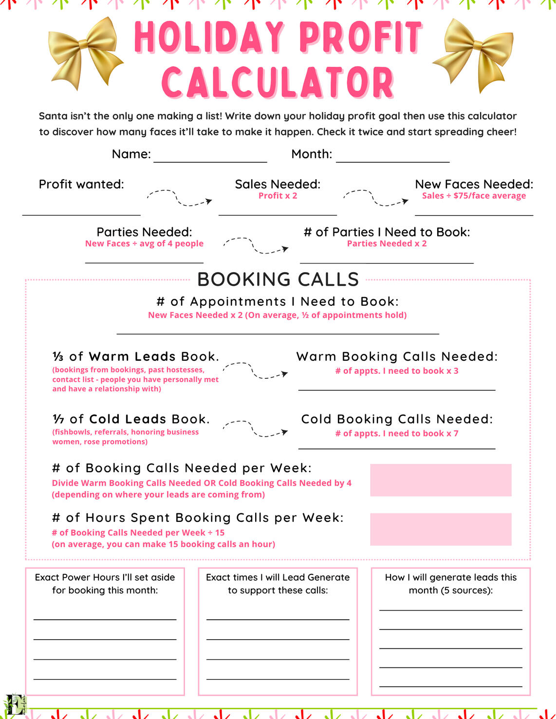 Holiday Profit Calculator