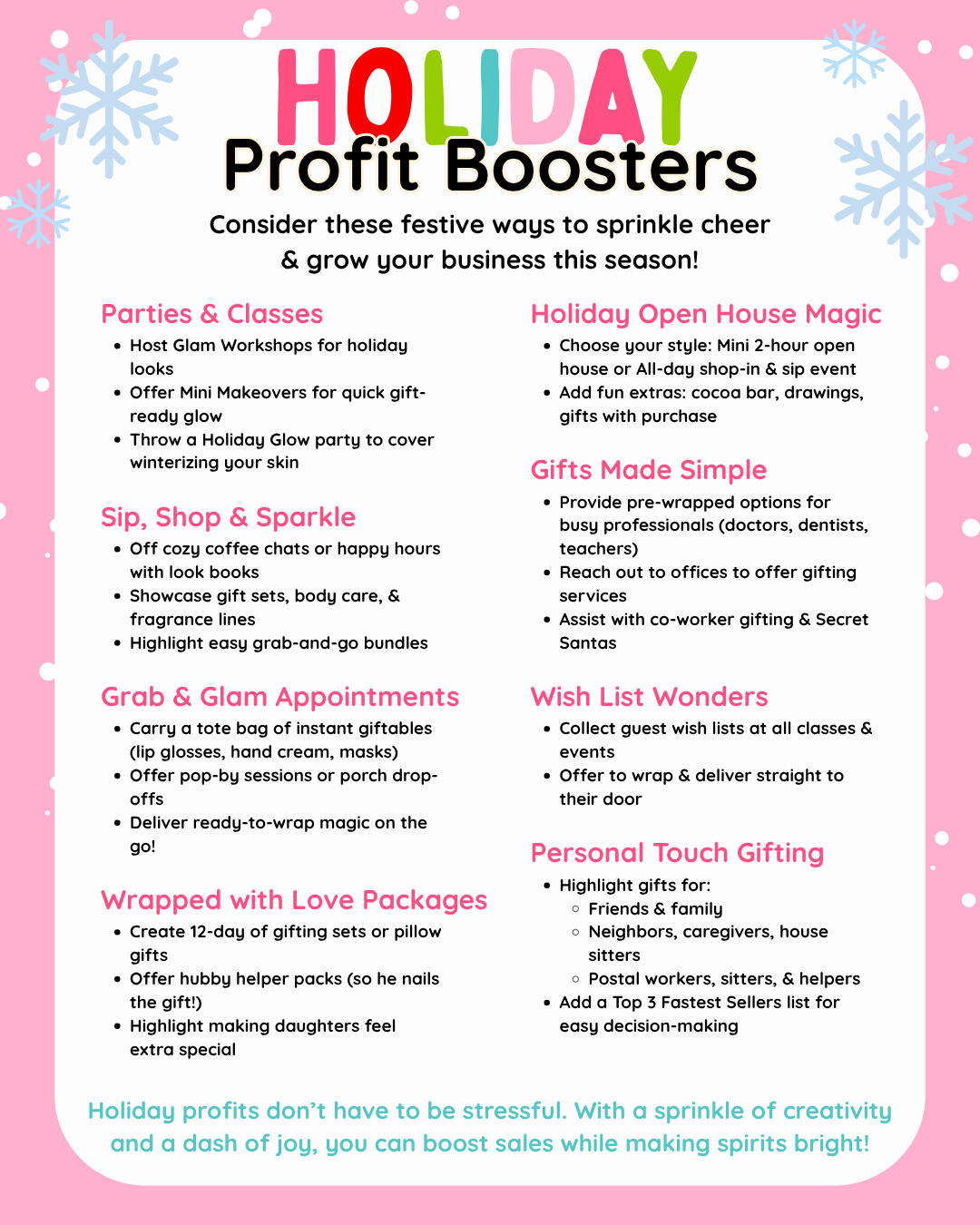 Holiday Profit Boosters